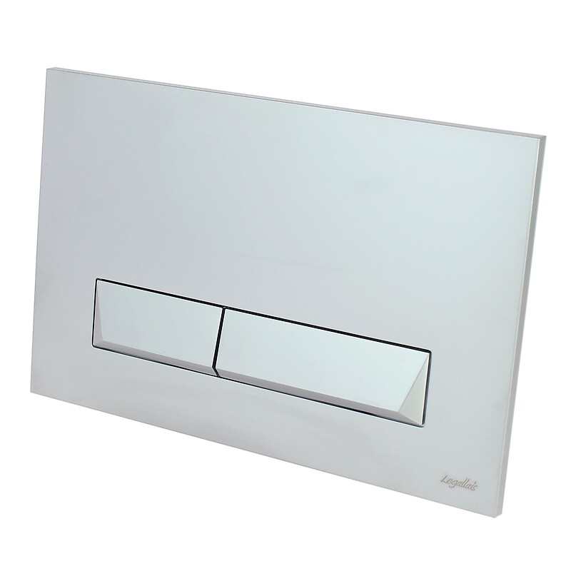 Plaque de commande double débit chromé pour bâti BRIAND - LEGALLAIS - 505310 – Image 3