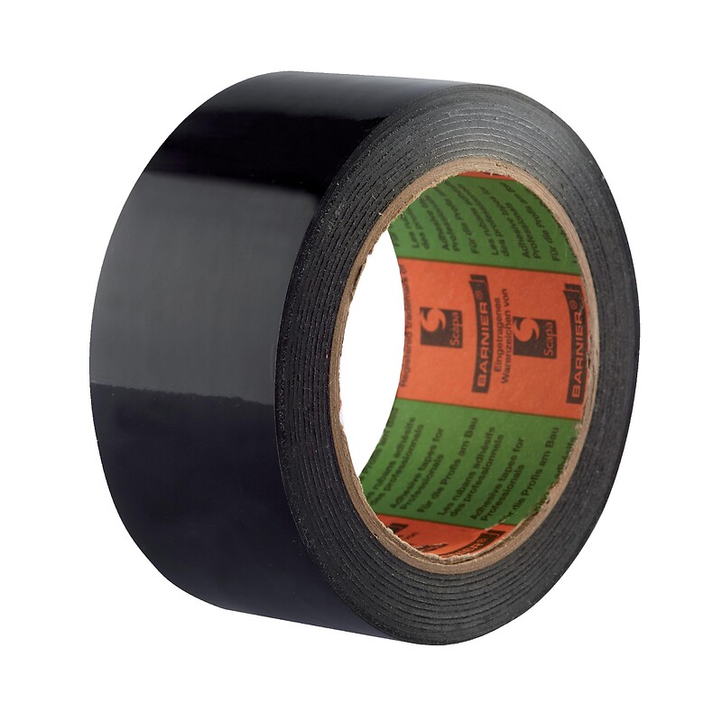 Adhésif de protection extérieur 2994 en polyéthylène d'huiserie aluminium, coloris noir, largeur 50 mm, longueur 33 m - BARNIER - 597773