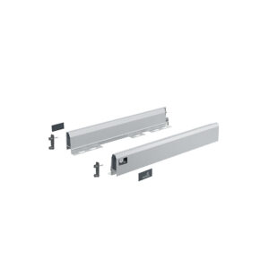 Kit de profils de côté de tiroir pour meuble sous four Arcitech - hauteur 78 mm - longueur 500 mm - finition argent - HETTICH - 585586