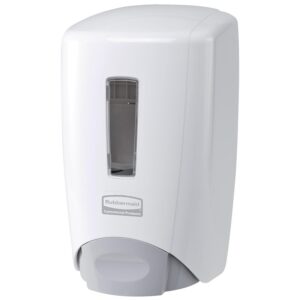 Distributeur manuel de savon Flex avec bouton poussoir visualisation de niveau capacité 500 ml blanc - RUBBERMAID - 523020
