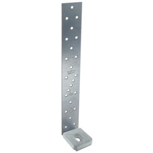 Équerre d'ancrage AH pour montant d'ossature bois, largeur 40 mm x hauteur 492 mm x profondeur 52 mm rondelle 40x50 mm - SIMPSON - 444627