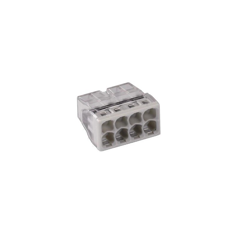Bornes de connexion automatique 2273 pour fils rigides 2x0,5-2,5 mm² transparent/blanc boîte de 100 pièces - Wago - 458249 – Image 3