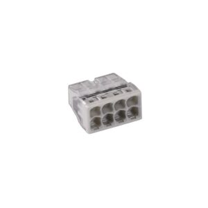 Bornes de connexion automatique 2273 pour fils rigides 5x0,5-2,5 mm² transparent/gris boîte de 50 pièces - Wago - 458277