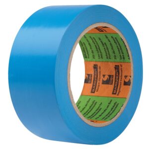 Adhésif de protection longue durée vinyle plastifié 6097,support fragile coloris bleu, largeur 50 mm, longueur 33 m - BARNIER - 597780