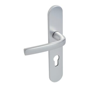 Béquille double sur plaque entraxe 195 mm ligne Logio finition anodinox clé I - VACHETTE ASSA ABLOY - 686963