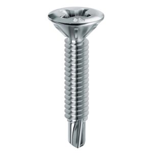 Vis profilés Pvc Renforcés tête fraisée PH Acier Chrom BLC Ent filetées Drillex Pvc, Ø 3,9 mm, L 32 mm, 1000 pi - MUSTAD - 588743