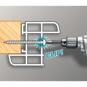 Vis tête large pour menuiserie PVC et aluminium acier chromiting zingué ent filetées Framex Clip, Ø 6 mm, L 70 mm, 100 pi - MUSTAD - 588764