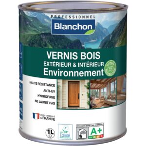 Vernis Bois extérieur & intérieur Environnement avec 80% d'ingrédients biosourcés incolore satiné pot de 2,5l - BLANCHON - 643652