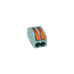 Mini borne type 222 2x0,08-2,5 mm² gris boîte de 10 pièces - Wago - 366052