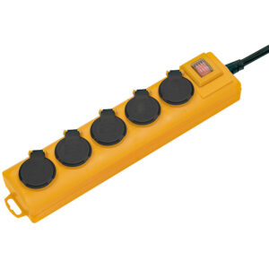 Multiprise Pro-Line IP44 - bloc 5 prises - interrupteur - rallonge de 2 m - BRENNENSTUHL - 501627