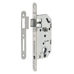 Serrure à larder NF type Monomax axe à 40 mm, fouillot 8 mm, clé I têtière Inox avec gâche - THIRARD - 615602
