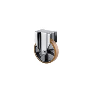 Roulette fixe sur platine bandage polyuréthane pour charges lourdes type 4688, Ø 200 mm, charge 800 kg - Tente - 522509