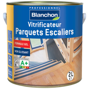 Vitrificateur Parquets Escaliers Aqua-Polyuréthane formule gel finition satiné bidon de 2 litres - BLANCHON - 570123
