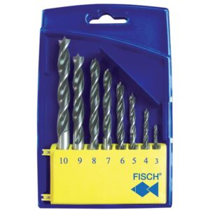 Coffret de 8 forets à bois, diamètres 3 - 4 - 5 - 6 - 7 - 8 - 9 - 10 mm - FISCH FAMMAB - 519317