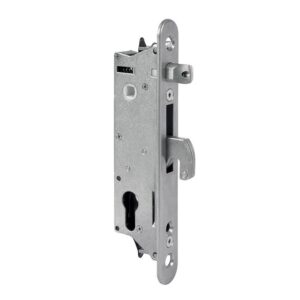 Serrure à larder à cylindre européen pour portail à profil tubulaire de 50 mm type Fiftylock, carré de 8 mm, axe 40 mm et entraxe 92 mm - LOCINOX - 117938