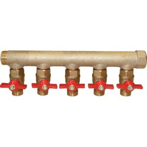 Collecteur de distribution M/F 20x27 avec vannes - 6 départs 15x21 - - 781094