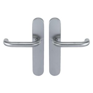 Béquille double inox sur plaque Ligne 19 type U bec de cane - NORMBAU - 449366