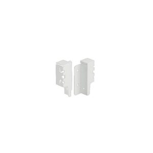 Kit de raccords de paroi arrière droit / gauche hauteur 94 mm coloris blanc pour paroi arrière bois ou alu - HETTICH - 425636