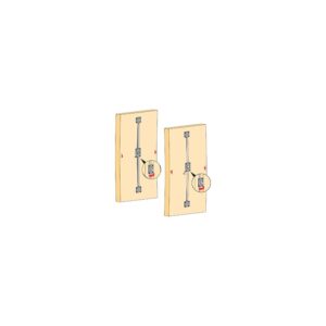 Kit de renforts raidisseurs réglable en plastique pour portes coulissantes - HETTICH - 557082