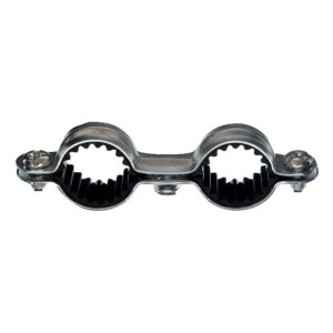 Colliers doubles isophoniques RAMUSSEN acier zingué pour tubes et tuyaux diamètre 18mm boîtes de 50 pièces - LEGALLAIS - 278546