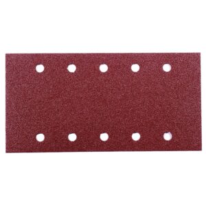 Abrasifs auto-agrippants pour ponceuse vibrante oxyde d'aluminium KP222 perforés 10 trous 115x250mm Grain 120 en boîte de 50 - VSM - 151580