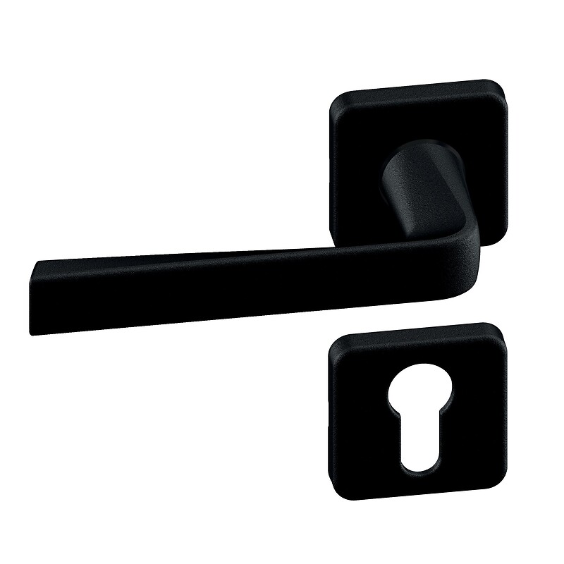 Béquille double sur rosace carrée finition argent condamnation sans voyant Kaza - VACHETTE ASSA ABLOY - 640648 – Image 3