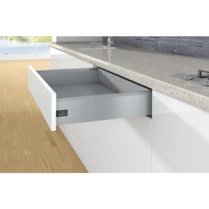 Kit complet tiroir ArciTech hauteur de profil 126 mm hauteur paroi arrière 126 mm coloris argenté longueur 500 mm - HETTICH - 427904