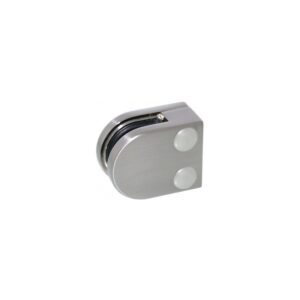 Pinces à verre pour garde-corps - modèle 02 - demi-ronde 45x63 mm - support plat - inox 304 brossé - Design Production - 165440