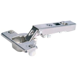Charnière Harpe II, boîtier à enfoncer, entraxe de fixation 52 mm, coudure 9,5 mm, la pièce - livrée avec cache - Legallais by Hettich - 456009