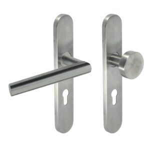 Ensemble inox sur plaques pour portes palières clé I droit Boëdic droite - LEGALLAIS - 475056
