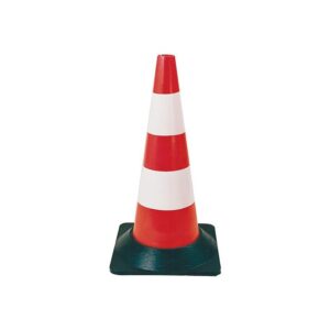 Cône de signalisation plastique hauteur 50 cm avec pied caoutchouc - TALIAPLAST - 107122
