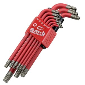 Jeu de 9 clés mâles Torx sphériques aimantés - MOB - 530160