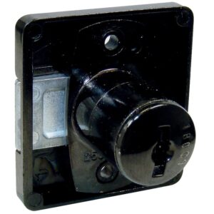 Serrure à cylindre à palastre 391 Z23 - finition noir - longueur cylindre 20 mm - main gauche - LEHMANN - 104953