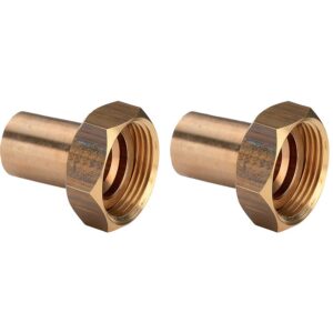 Paire de raccords 2 pièces bronze mâle diamètre 16 écrou 20x27 gaz - VIEGA - 719814