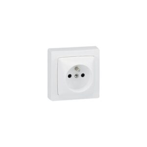Prise 2P+T éclips de protection appareillage saillie complet bornes auto blanc - Legrand - 357225