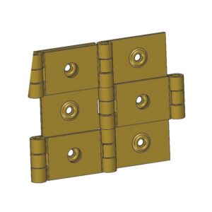 Charnières de paravent - acier laitonné - 60 x 30 mm -  - 111043