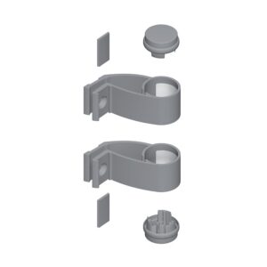 Kit supports enveloppants + bouchons 7319 finition noir - LA CROISÉE DS - 384238