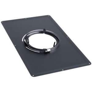Plaque de propreté 300x300 mm inox émail noir mat Ø 80 - TEN - 778446