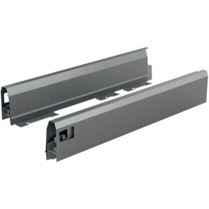 Kit tiroir ArciTech longueur 450 mm - hauteur 94 mm - coloris anthracite - livré avec profils, attaches-façade et caches - HETTICH - 424922