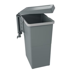 Poubelle de porte à ouverture automatique pour cuisine SWING 2.0 - réversible - fixation sur le coté du caisson - bac de 24 litres - ELLETIPI - 175576