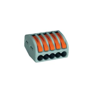 Mini borne type 222 5x0,08-2,5 mm² gris boîte de 10 pièces - Wago - 366066