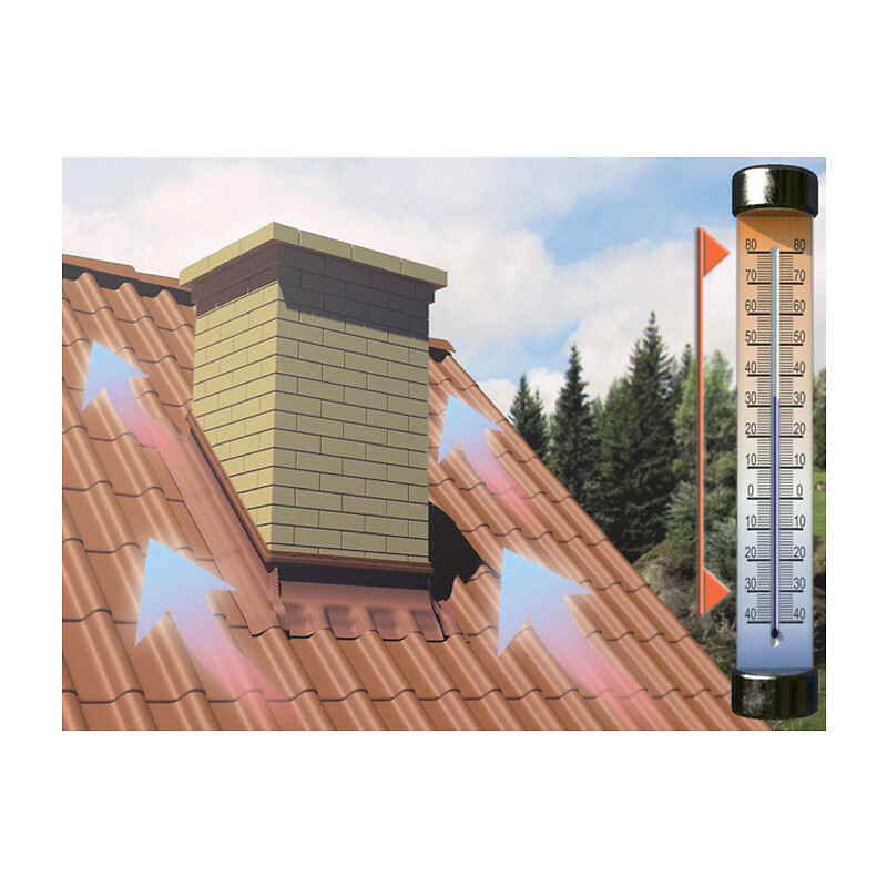 Bande d'étanchéité Aeroform PREMIUM pour chiens assis, cheminées et couverture Alu EPDM 5mx300mm coloris rouge RAL 8004 - SALOLA - 603702 – Image 2