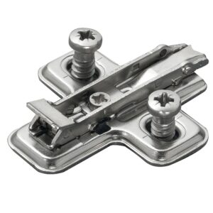 Embases cruciformes en acier à clipser épaisseur 0mm avec vis euro pré-montées - boite de 300 pièces - SALICE - 284481