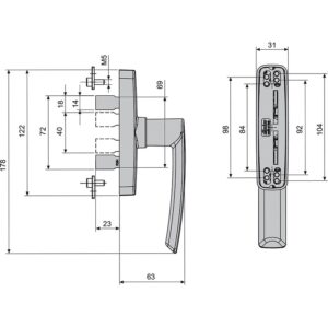 Crémone OF 2 doigts GEA finition blanc ral 9010 - FAPIM - 644029