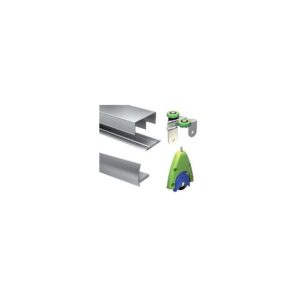 Kit Picostar 19 - Jeu de rails Haut et Bas, garnitures hautes et basses, équerre de finition - Blanc - longueur 2m - MANTION - 485864