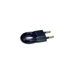 Fiche électrique mâle plastique 2P 6A avec anneau d'extraction - Legrand - 655845