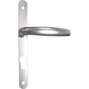 Béquille double sur plaque étroite entraxe 70/195 mm ligne Atlanta clé I finition aspect inox porte 58/67 - HOPPE - 642139