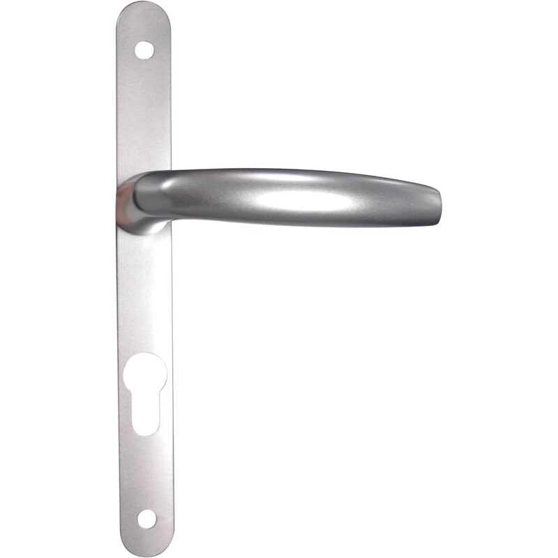 Béquille double sur plaque étroite entraxe 70/195 mm ligne Atlanta clé I finition brun argile porte 68/77 - HOPPE - 642188