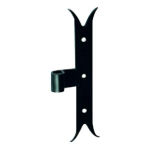 Paumelle té de milieu en acier phorétique noir queue de carpe hauteur 250 mm section 35 x 4 mm - TORBEL - 138770