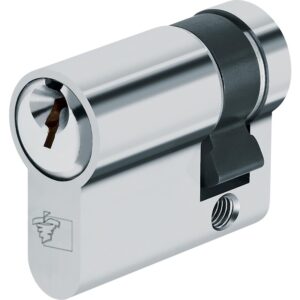 Cylindre simple s'entrouvrant type Sentinelle pour locaux communs ouverture centrale laiton nickelé 3 clés 30 x 10 - LEGALLAIS - 502706